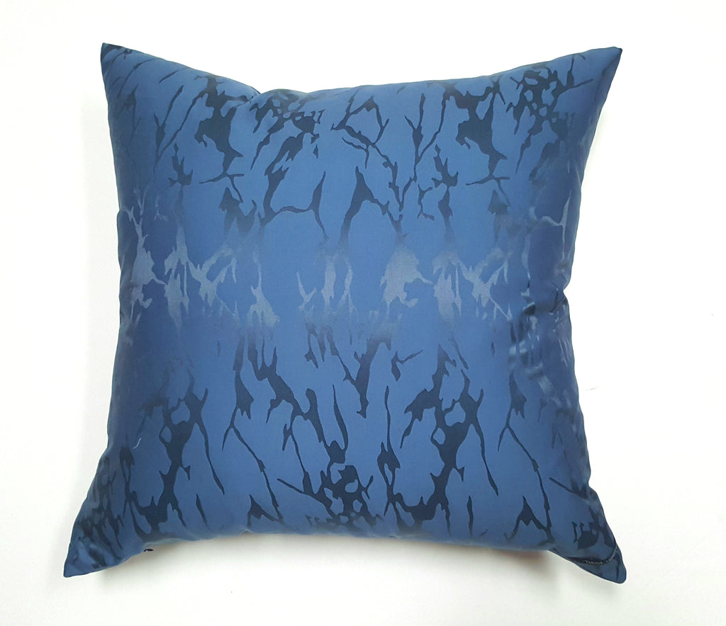 Modern Blue Crackle Pillow