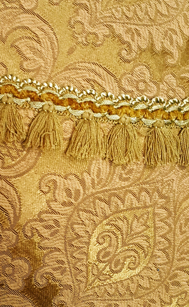 Vintage French Gold Damask Pillow
